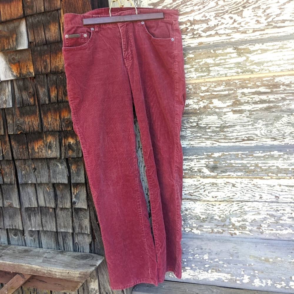 Dusty Red Calvin Klein chords Pants